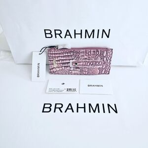 NWT Brahmin MULBERRY POTION Credit Card Wallet
